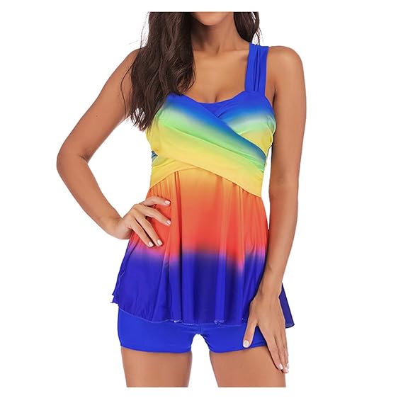 rainbow plus size swimsuits