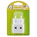 European Plug Adapter by Yubi Power 2 in 1 Universal Travel Adapter with 2 Universal Outlets - 2 Pack - White - Type C for Europe, France, Germany, Russia, Spain & More.