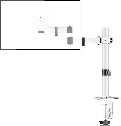 Bracwiser Single Monitor Arm Desk Mount 13-32in VESA 75/100 White