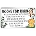 50 Safari Jungle Animals Books for Baby Shower Request Cards - Invitation Inserts - Gender Neutral