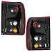 Brock Replacement Driver and Passenger Taillights Tail Lamps Compatible with 1993-1997 Ranger Pickup Truck F37Z13405A F37Z13404A
