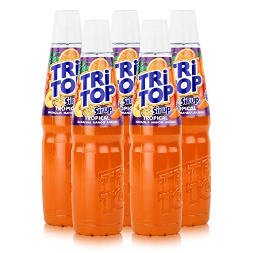 Tri Top Getränke-Sirup Tropical 600ml - Maracuja, Mango, Ananas (5er Pack)