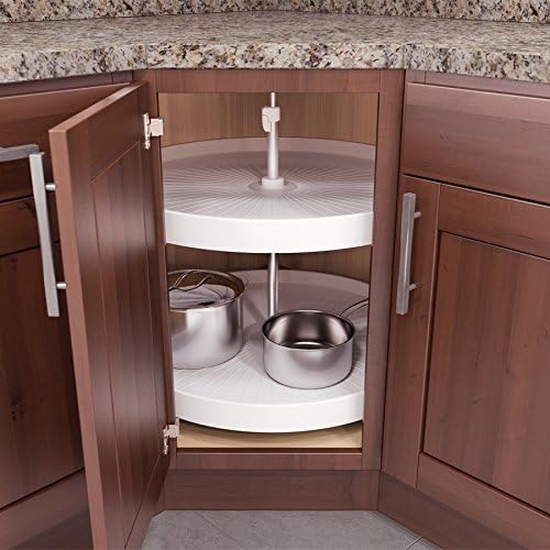 Vauth-Sagel Lazy Susan with White Round Rotating Trays (32" Round 2-tray) Double