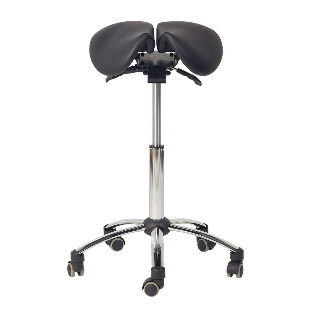 Teqler T-135364schwarz Saddle Stool, Black