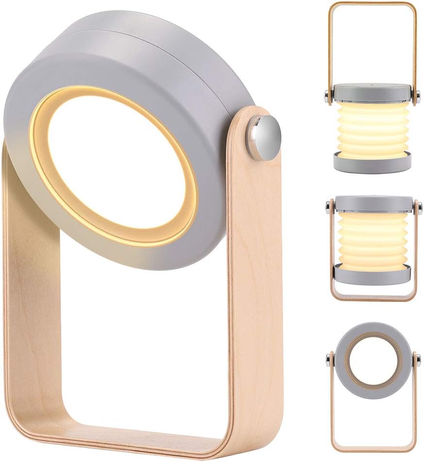 BLOOMWIN Folding Table Lamp Bedside Dimmable USB LED Night Light Touch Desk Lamps for Living Room Bedroom Kitchen Office Dormitory Library Study - Birthday/Christmas Gift