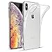 HiZiTi iPhone Xs Max Case, Thin Ultra-Slim Fit Crystal Clear Transparent Flexible TPU Phone Case Cover Compatible for iPhone Xs Max (6.5 inch) - Transparent Clear