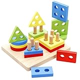 Xin store Wooden Baby Shape & Color sorting / stacking toy