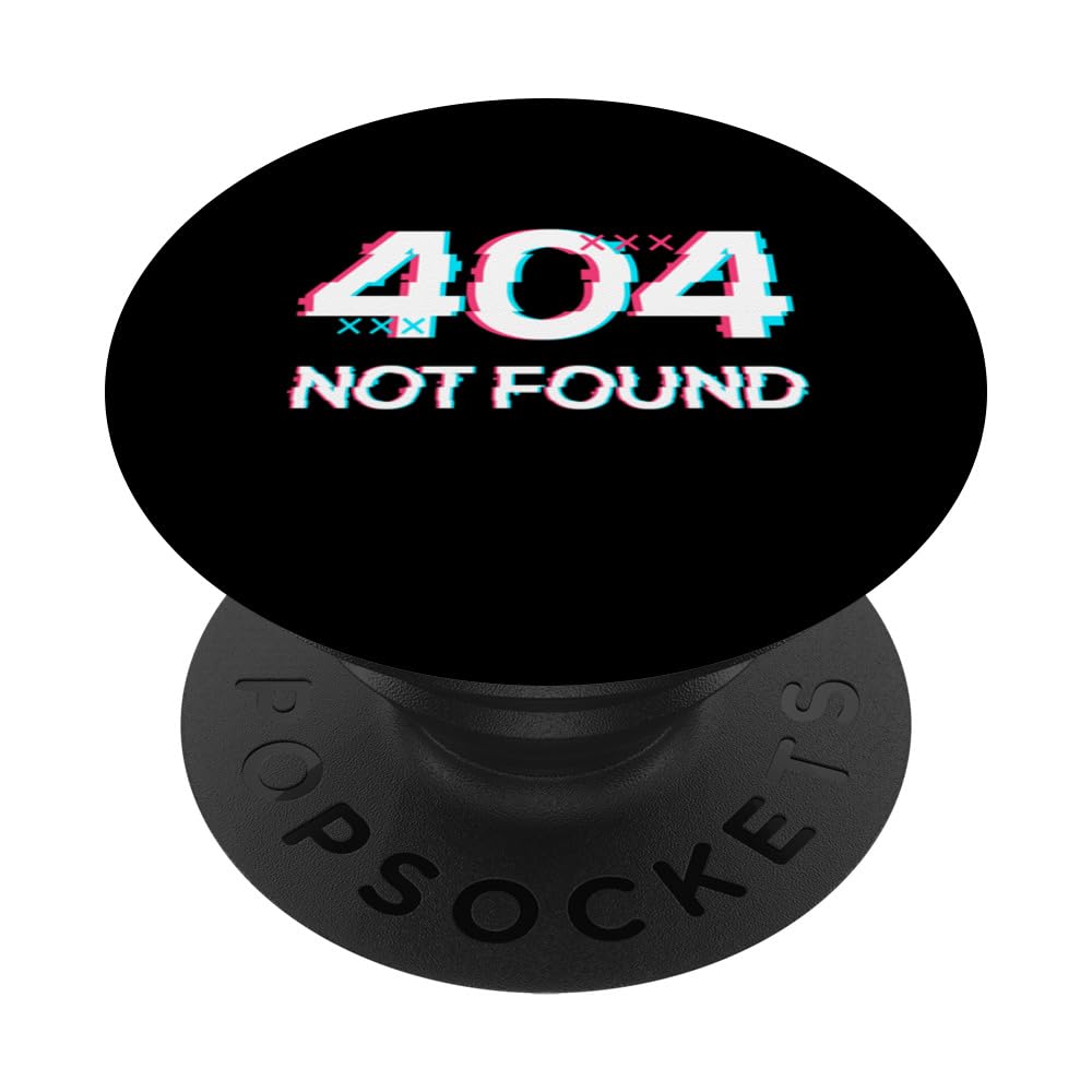 Programmer IT Developer Coding 404 not found html code PopSockets Swappable PopGrip
