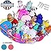 HOME4 Plush Animal Teddy Bear Hanging Storage Toys Hammock Net With Fun Poms Poms - Organize Small, Large, Giant Stuffed Toys Balls Great Gift for Boys, Girls Instead of Bins Chest - Pink