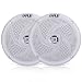 Pyle Marine Speakers - 5.25 Inch 2 Way Waterproof and Weather Resistant Outdoor Audio Stereo Sound System with 180 Watt Power and Low Profile Slim Style - 1 Pair - PLMRS5W (White) primary