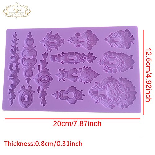 IOD Vintage Art Decor Molds"Keyholes" Sugarcraft Silicone Fondant Mould for Cake Decorating Cupcake Topper, Sculpting Silicone Sugar Resin Craft DIY Moulds Gum Paste - Thumbnail 5