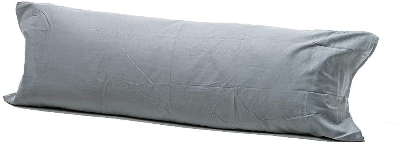 AmigoZone Bolster Pillowcases - Pregnancy Maternity Orthopaedic Support Pillowcase (Super King 6FT (72"), Gray)
