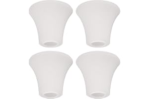 Eumyviv 4 Packs Bell Shaped Frosted Glass Lamp Shade Replacement for Ceiling Fan Kit Hanging Lighting Fixture A00049