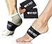 Fit Feet Compression Arch Support - 2 Plantar Fasciitis Braces/Sleeves. GUARANTEED Highest Fit Feet Content. Foot Care, Heel Spurs, Feet Pain, Flat Arches (1 PAIR Black - One Size Fits All)