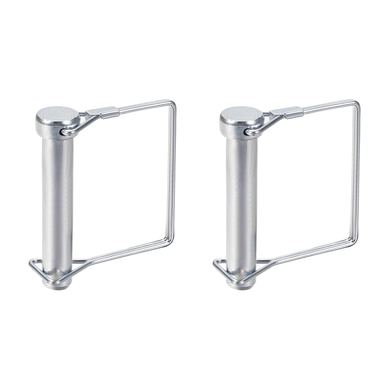 DTGN 12mm x 65mm (DxL) Shaft Locking Pin - 2Pack - Good for Farm Trailers Lawn - Carbon Steel Square Trailer Coupler Pin - Silver Tone