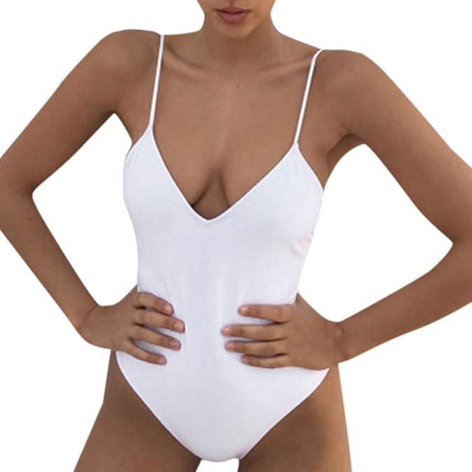 Rosennie Damen Sexy One Piece Bademode Frauen Bandage Thong Bikini Badeanzug Bade Beachwear Reizvolle Push-up Gepolsterte Bac