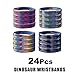 24 Pack Dinosaur Silicone Wristbands Bracelets,Birthday Party Favors for Kids,Goody Bag Supplies for Boys and Girls, Dinosaur Party Supplies, Novelty Rubber Wristband, Carnival Prizes