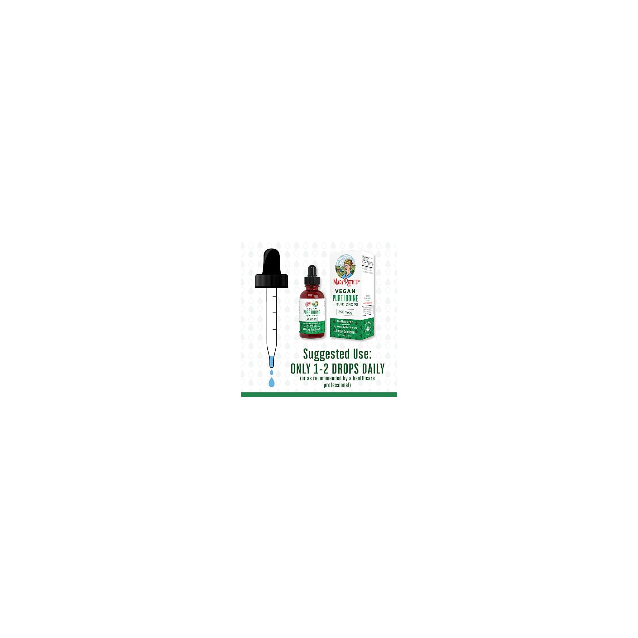 (1 Year Supply) USDA Organic Iodine Drops by MaryRuth’s Nascent Liquid Iodine Drops Solution