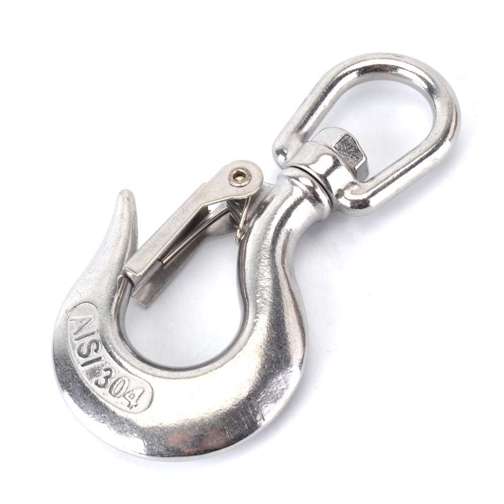 Swivel Slip Hook 1/4" 6mm with safety latch Stainless steel archives