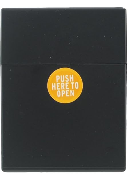 Zigarettenbox Kunststoff Zigarettenetui Zigarettenschachtel XL BIG BOX bis 25 Zigaretten 4 Farben (Schwarz)