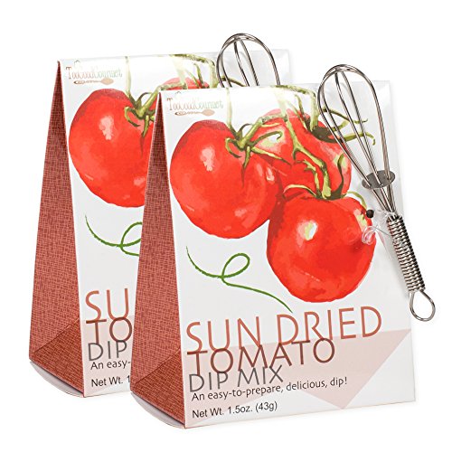 Sundried Tomato 1.5 Ounce Vegetable Dip Mix with Mini Whisk 2 Pack