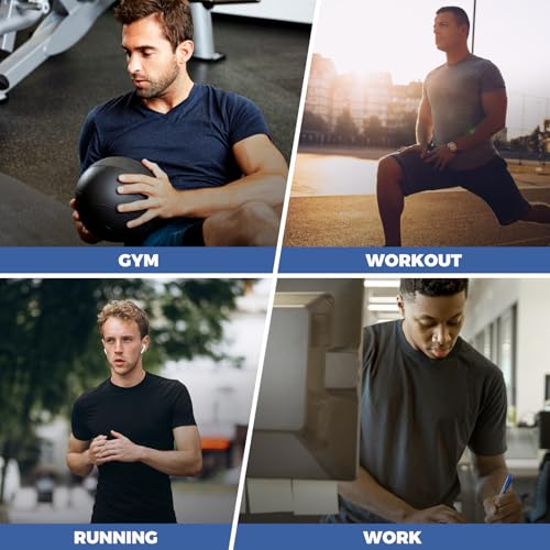 LalaHooK 7 Pack Workout Mens T Shirts - Gym Quick Dry Short Sleeve Moisture Wicking Tee Tops for Athletic Work Casual Running