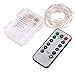 Color Our Life Battery Operated LED String Lights 66 Led's on a Flexible Silver Wire 16.4 Ft 8 Modes with Wireless Remote Control for Christmas, Outdoor, Patio, Garden, Party Decoration (Orange)