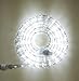 Izzy Creation 24ft Daylight White LED Rope Lights Kit, Plugin, Indoor/Outdoor Lighting, 1/2