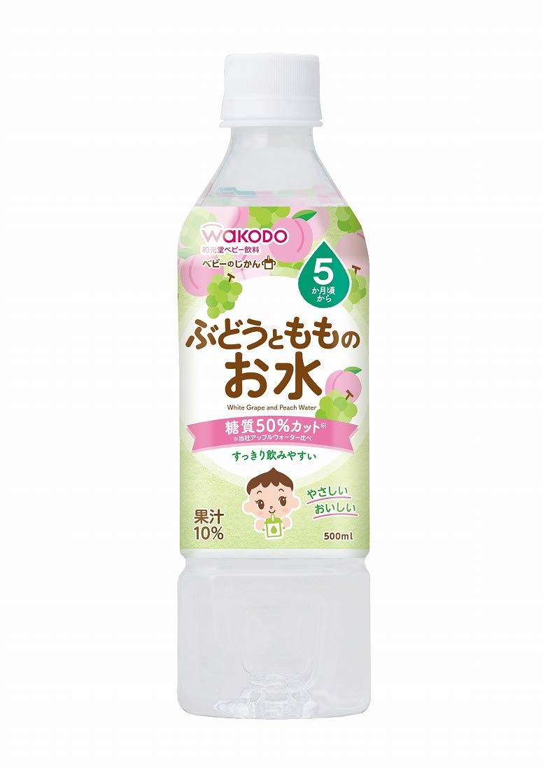 和光堂 ベビーのじかん ぶどうともものお水 5か月頃から 糖質50%カット 500ml×24本商品画像