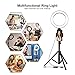 Selfie Ring Light with Tripod Stand and Phone Holder LED Circle Lights Halo Lighting for Photo Photography Vlogging Make Up Video