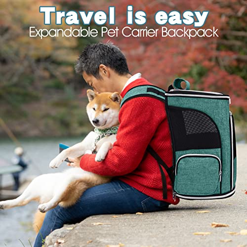 BAGLHER Dog Backpack Carrier, Foldable Cat Backpack Carrier for Small Cats and Dogs, Ventilated