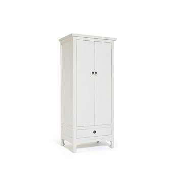 Lombok Mandara Thin Wardrobe Poplar White 90 X 63 X 205 Cm