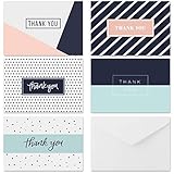 35 Thank You Cards - 5 Unique Designs - Thank You Notes with Envelopes and Sealing Stickers, Greeting Cards Assortment Great for Baby Showers, Birthdays, Weddings, Business by Krafster