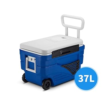 Nevera De Acampada con El Rodillo,portátil Caja De Cofre De Hielo ...