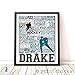 PrintChicks -Hockey Typography Personalized Print - Wall Art Decor Poster Team Gift