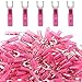 Glarks 50pcs 22-16 Gauge #10 Heat Shrink Fork Connectors Electrical Insulated Fork Crimp Terminals Connectors Assortment Kit (Red)