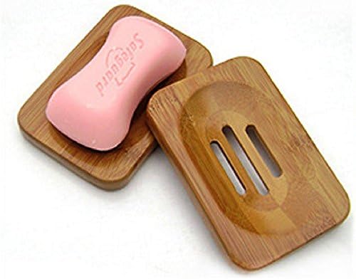 Bamboo Soap Dish,Home Bathroom Accessories Soap Holder for Shower, Counter,Sink,and Bathroom,Soap Lift and Soap Saver by BHJM -1 Pcs (one color)