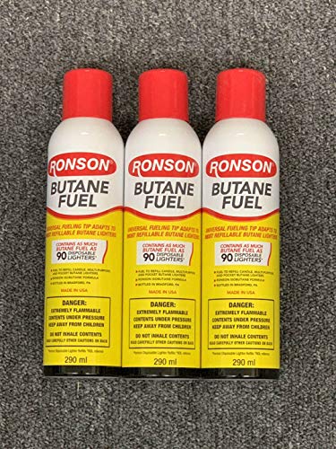 Ronson Butane Fuel 290ml pack of 3