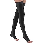 JOBST Relief 30-40 mmHg Compression Stockings, Thigh High Silicone Band, Open Toe | Compression Socks for Women/ Men for Tired