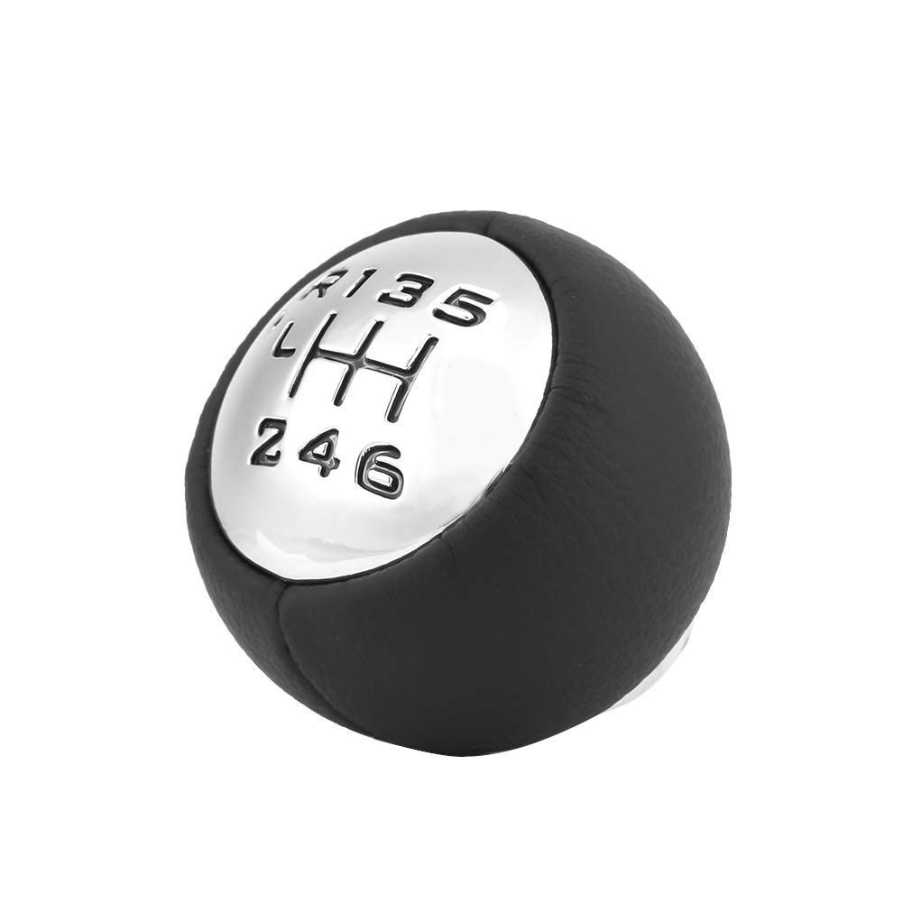 Keenso Car Gear Shift Knob, Car ABS 6 Speed Gear Shift Knob Shift Lever Knob Shift Knob Head for 307 308 3008 407 5008 807 C3 C4 C8