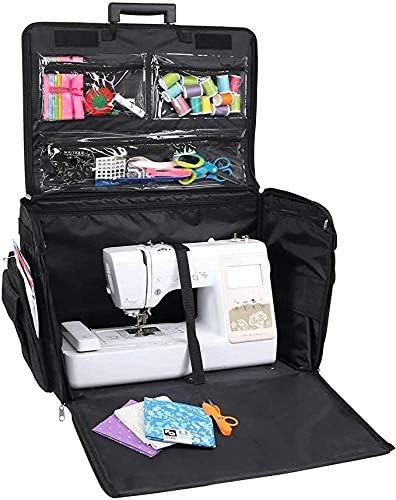 large sewing machine case on wheels