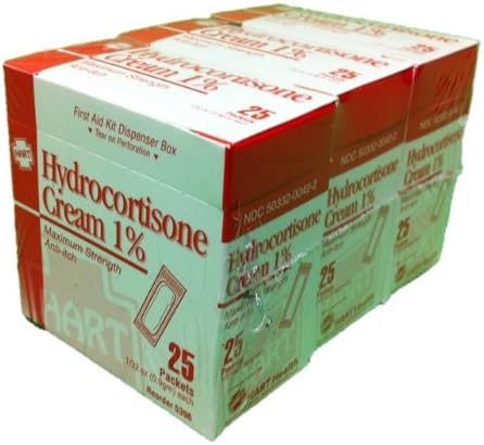 Hart Health 1% Hydrocortisone Anti-Itch Cream, Maximum Strength, 3 Boxes, 75 Foil Packets