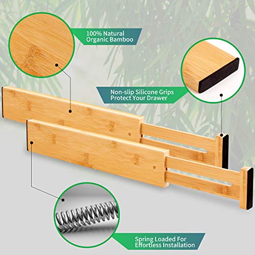 Kitchen-Drawer-Dividers1279-1673-4-Pack-Adjustable-Bamboo-Drawer-Organizers-Storage-Spring-Loaded-for-Kitchen-Dresser-Bathroom-Bedroom-Baby-Drawer-Desk-Office