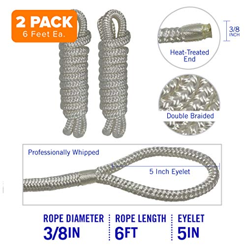 Boat Fender Lines for Boat Bumper Fender Hangers Marine Rope for Boats
