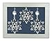 Snowflake Ornaments - Set of 3 - Silver Metal and Jeweled Snow Flakes - Decorative Scroll Christmas Hooks Attached - Measures 4.5
