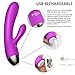 G Spot Rabbit Vibrator for Vagina and Clitoris Stimulation Dildo Vibrator with 7 Powerful Vibration Modes Rechargeable Dual Motor Sex Toys for Women and Couple Rabbit vibrator