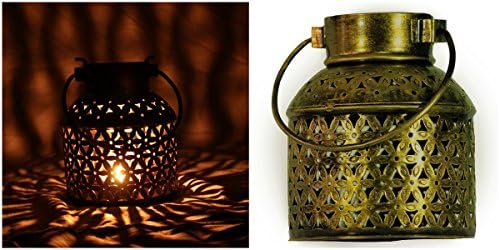 Indian Pink City Beautiful &amp; Elegant Tealight Holder – Unique Gift Ideas Decorative Metal Votive Tea light Candle Holder – Abstract Cut-Out Patterns - Home Décor Iron Handicraft Showpiece