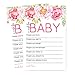 Cottage Floral Wishes for Girls Baby Shower Advice and Wish Cards - Parents Keepsake Wishing Well Birthday Memories Ideas Pack of 20 4x6 Set