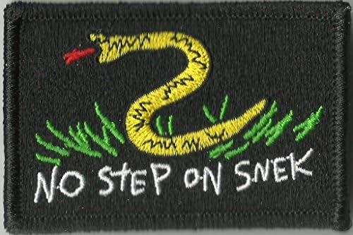 2" x 3" No Step on Snek Meme - Tactical Morale Patch - Black