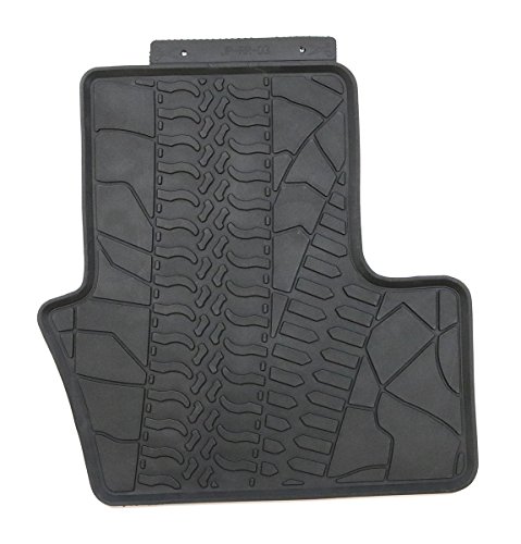 TMB Motorsports Black Rubber All Weather Floor Mats for 2007-2016 Jeep Compass - Thumbnail 4